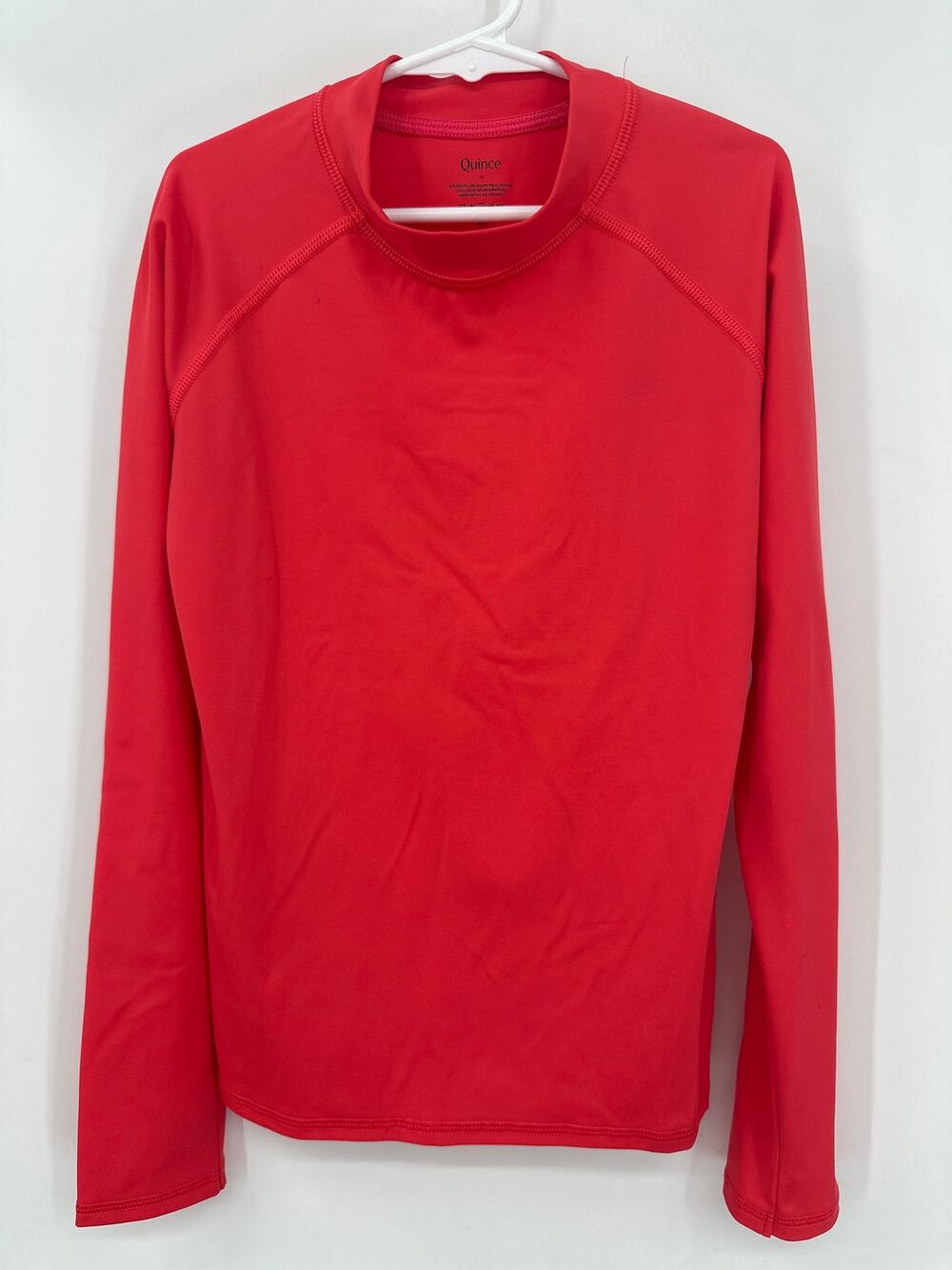 QUINCE Long Sleeve Rash Guard Size 10 Tangerine Orange UPF 50+ Sun Protection
